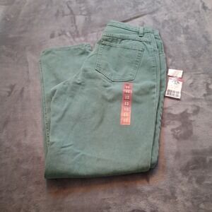 Wrangler Jeans Women 12 Kiwi Green High Rise Straight Leg USA Made Western VTG